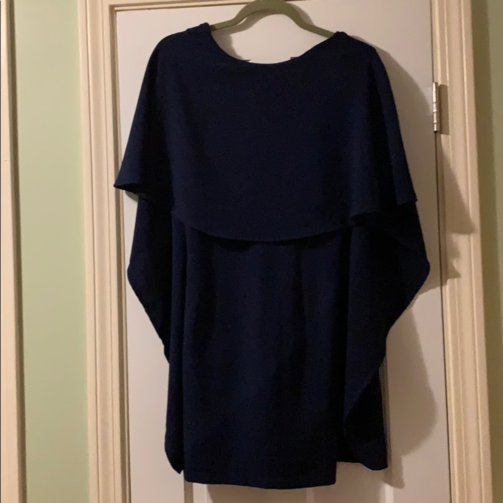 NWOT Lulus navy cape dress - worn once for event